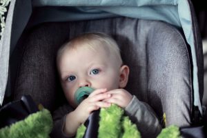 Picture of child in a car seat