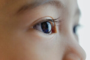 Close up of a child's eye
